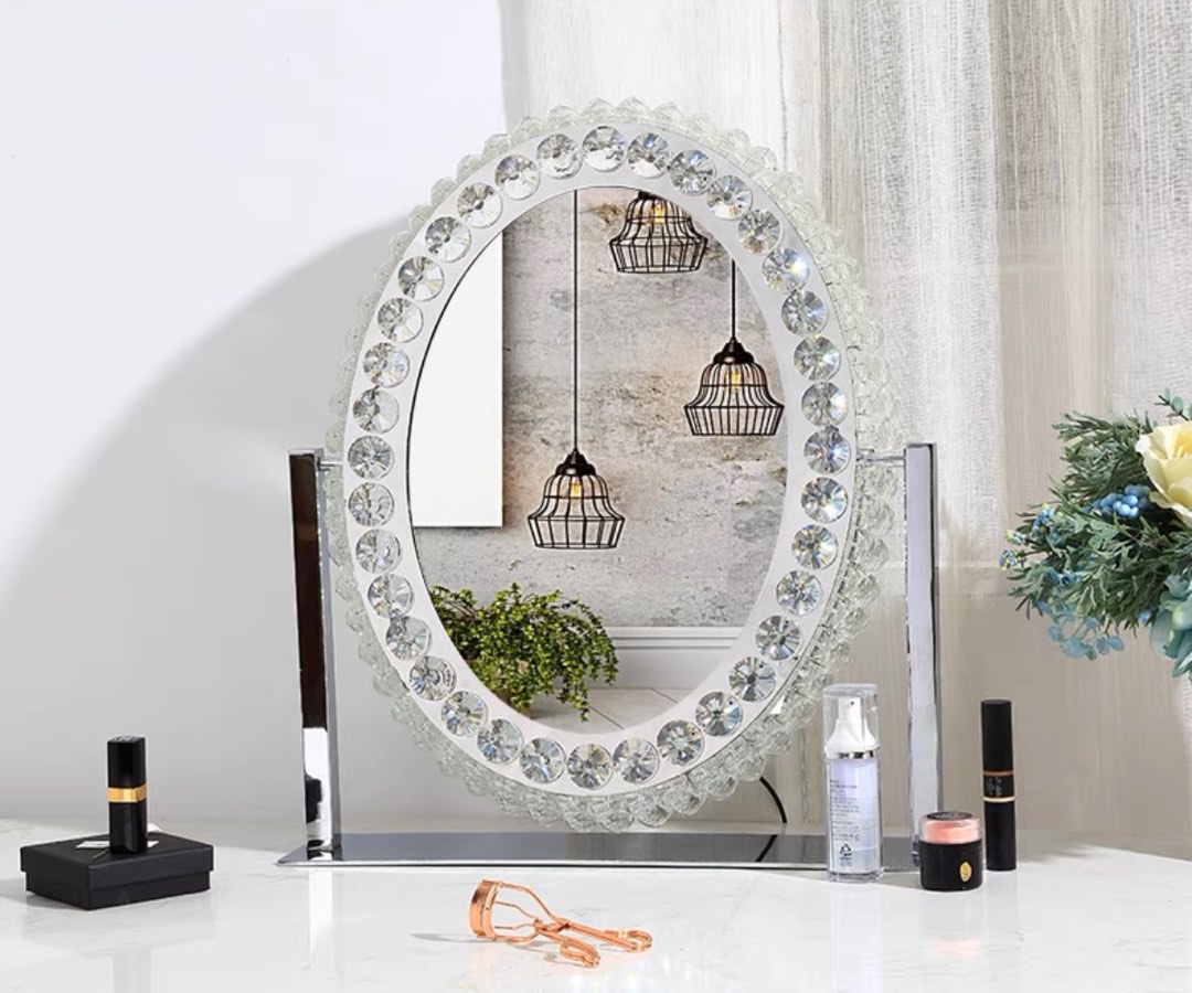 Hollywood Crystal Vanity Mirror CLEARANCE ‼️, Furniture & Home Living