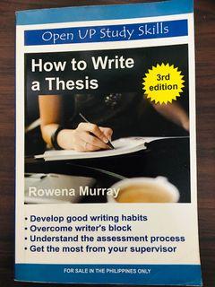 How to Write a Thesis