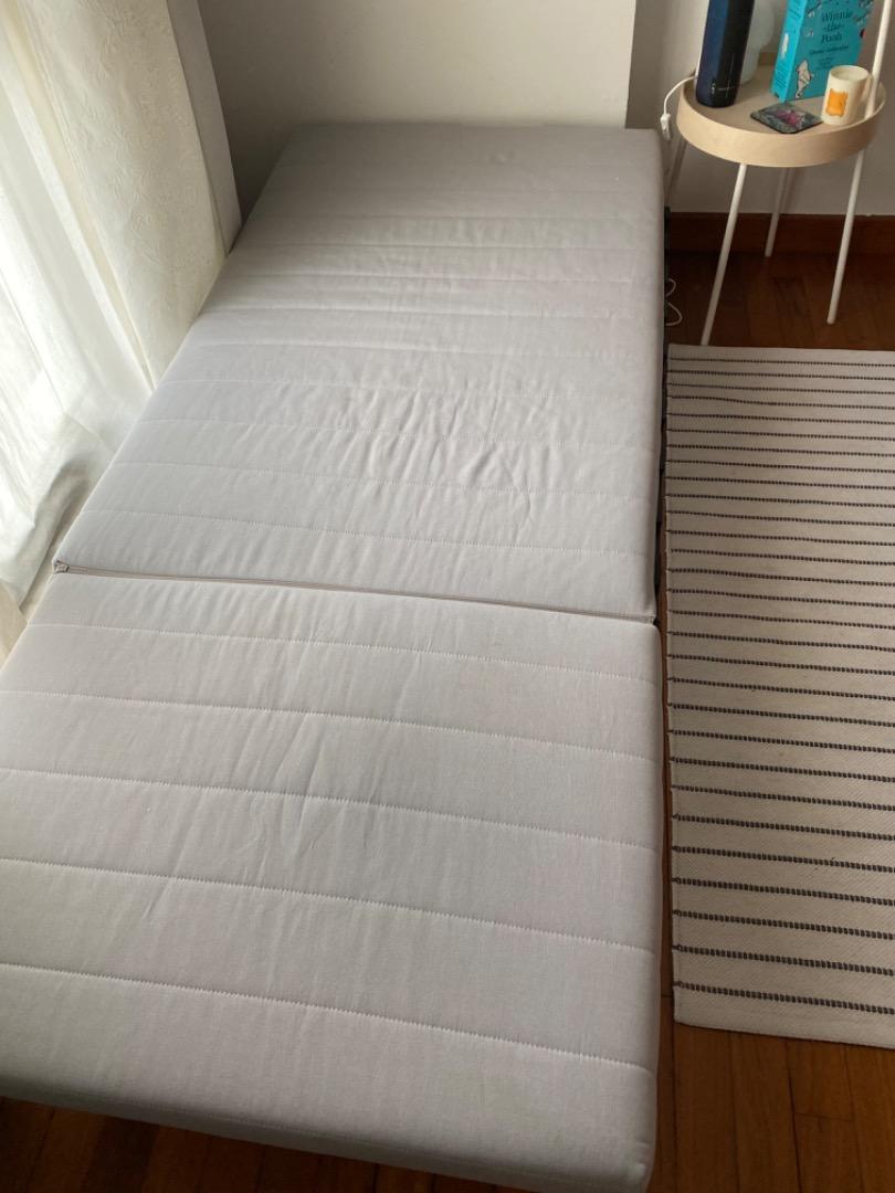 IKEA Fold Out Bed Grey Cover, Furniture & Home Living, Furniture, Bed