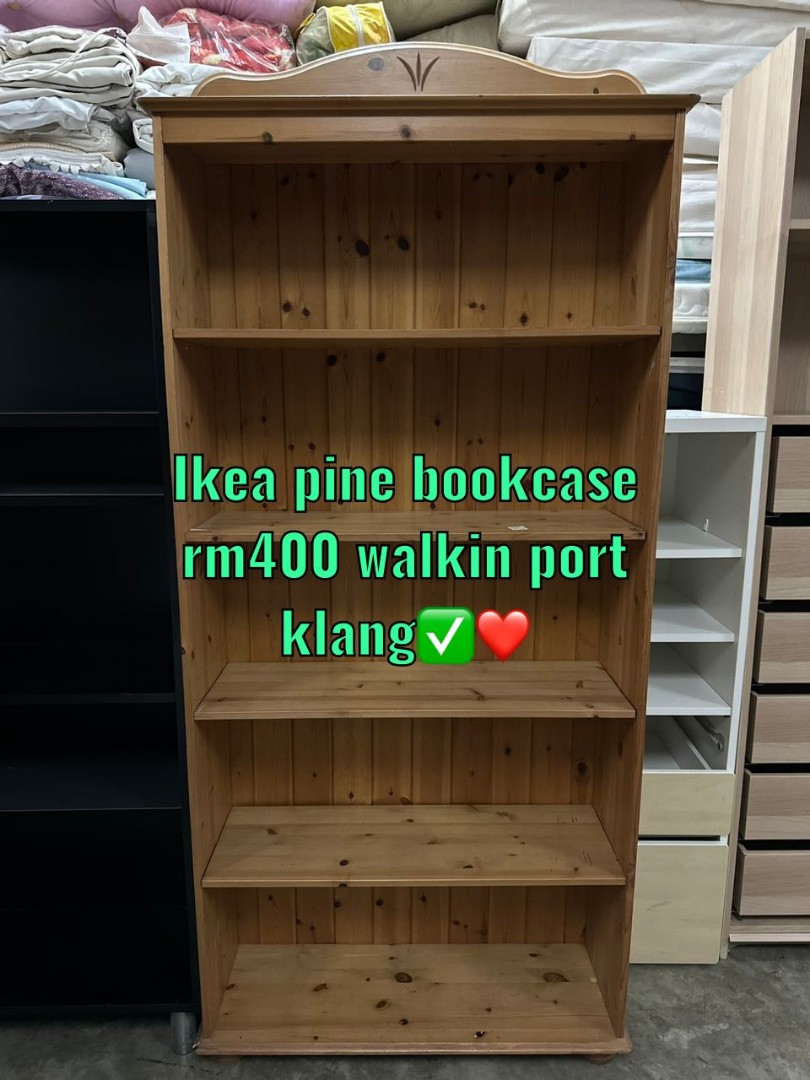 Ikea pine bookcase, Furniture & Home Living, Furniture, Shelves