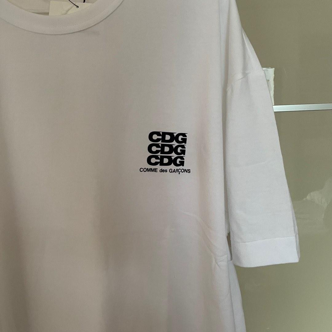 Japan CDG commes des garcons oversized big logo shirt white