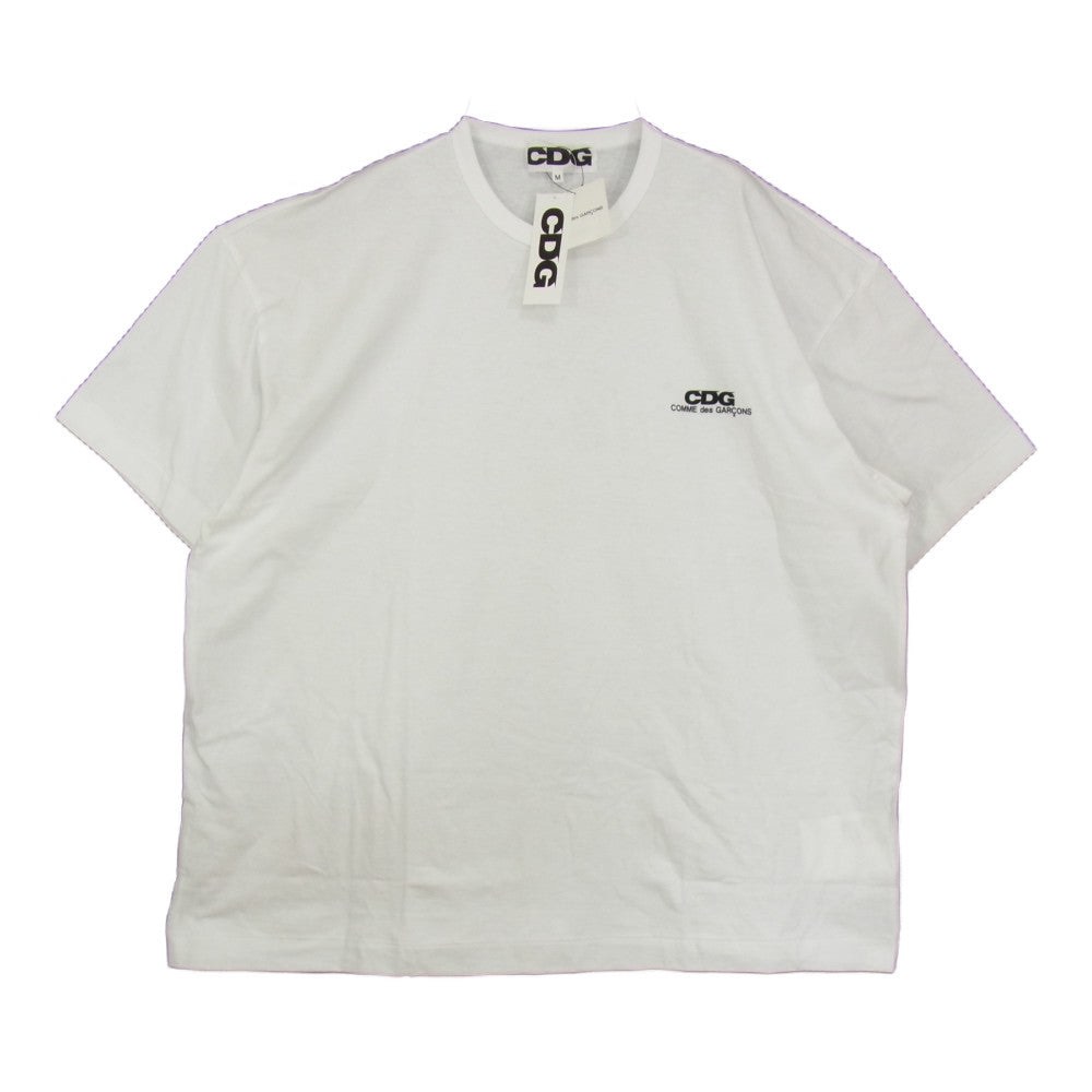 Japan CDG commes des garcons oversized big logo shirt white Men s Fashion Tops Sets Tshirts Polo Shirts on Carousell