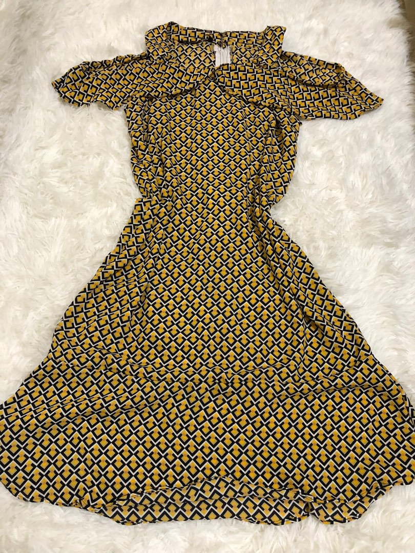 JANE dress - YELLOW & BLUE STRIPES