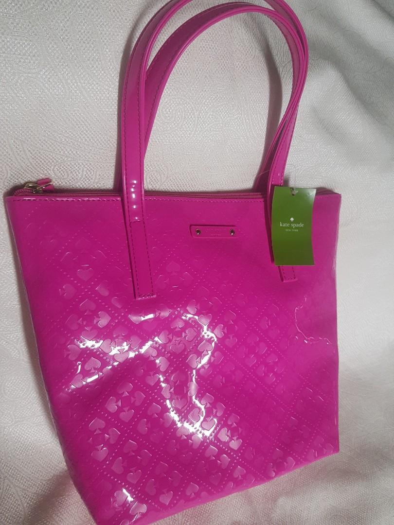 Kate spade fuschia pink patent bag, Women's Fashion, Bags & Wallets, Tote  Bags on Carousell