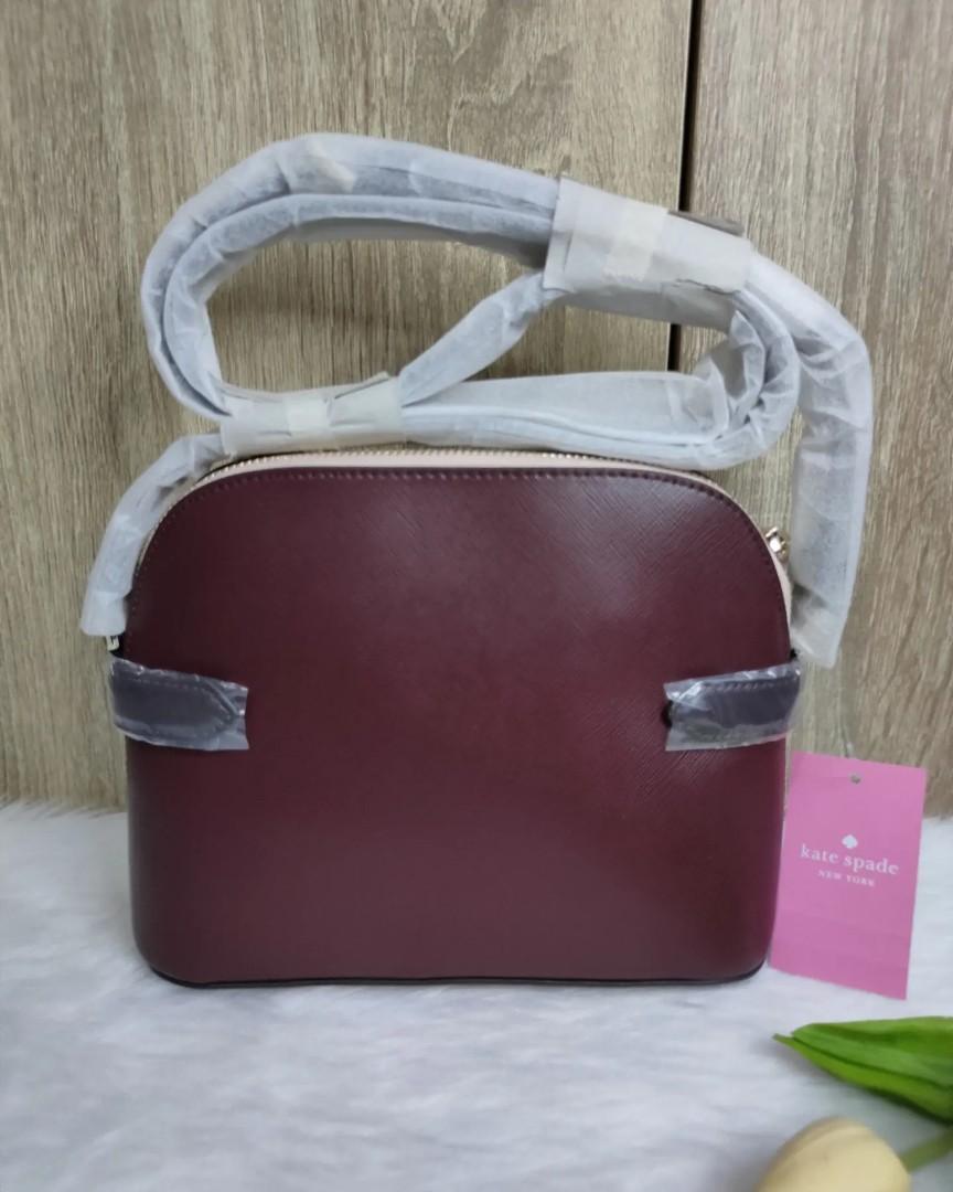 Kate Spade Staci Dome Crossbody in Light Crepe, Luxury, Bags & Wallets on  Carousell
