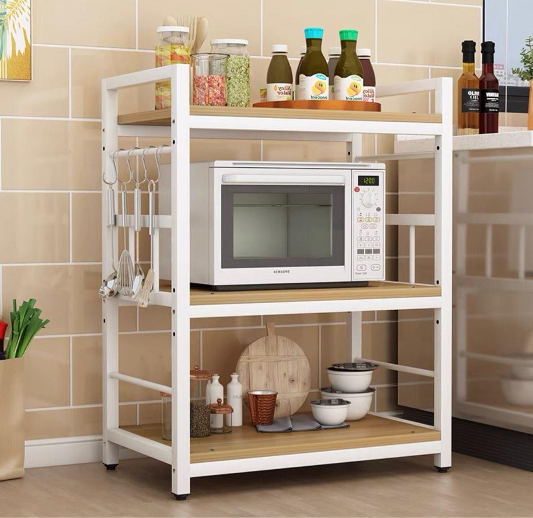 Kitchen Table Storage (White/Wood), 傢俬＆家居, 傢俬, 書櫃、櫃子及架 Carousell