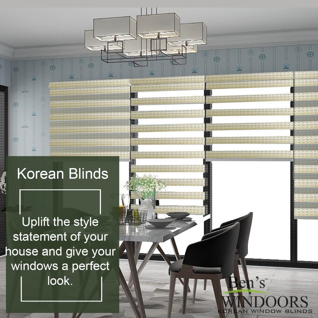 Korean Window Blinds, Furniture & Home Living, Home Improvement