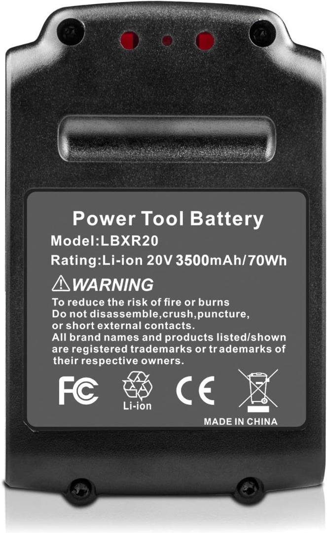 HUSUE 3.5Ah 20V LBXR20 Replacement Battery for Black and Decker