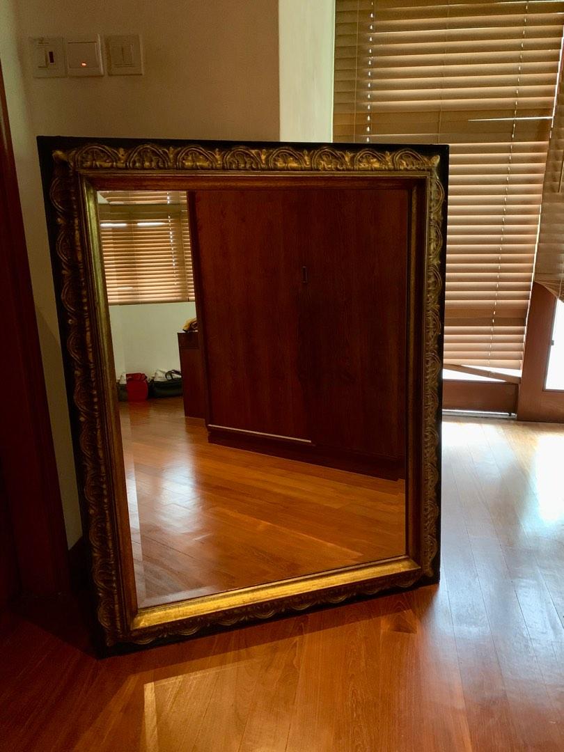 Large ornate black and gold mirror, Furniture & Home Living, Home Decor