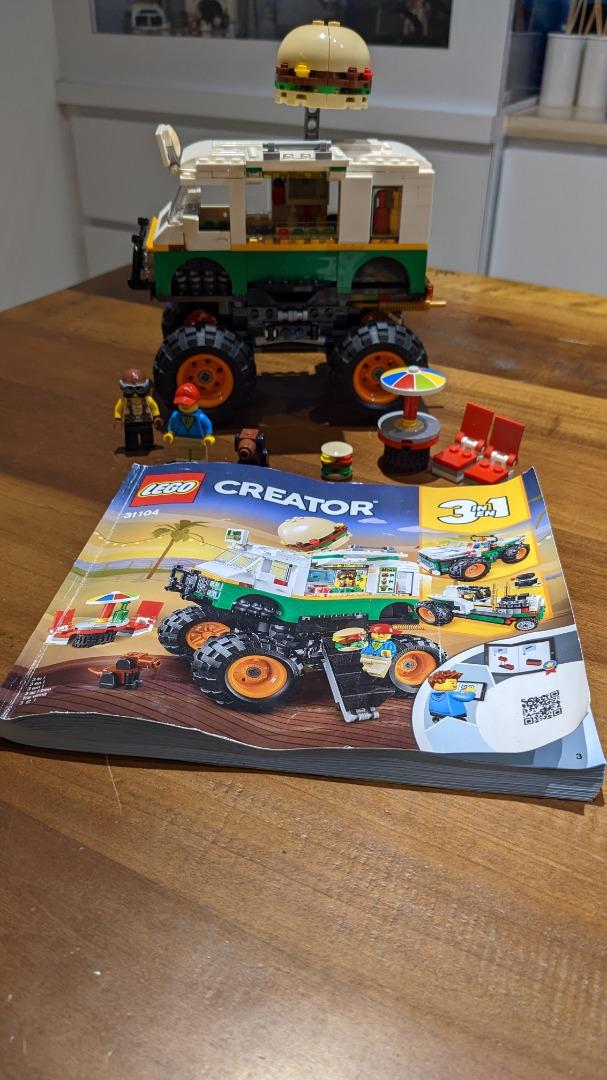 LEGO Creator 3 in 1 31104 Monster Burger Truck Hobbies Toys Toys Games on Carousell