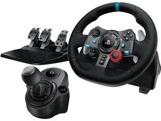 LOGITECH DRIVING FORCE SHIFTER (FOR G29 AND G920 DRIVING FORCE RACING WHEELS) AND LOGITECH G29 DRIVING FORCE RACING WHEEL (FOR PS5/PS4/PS3/PC) BUNDLED
