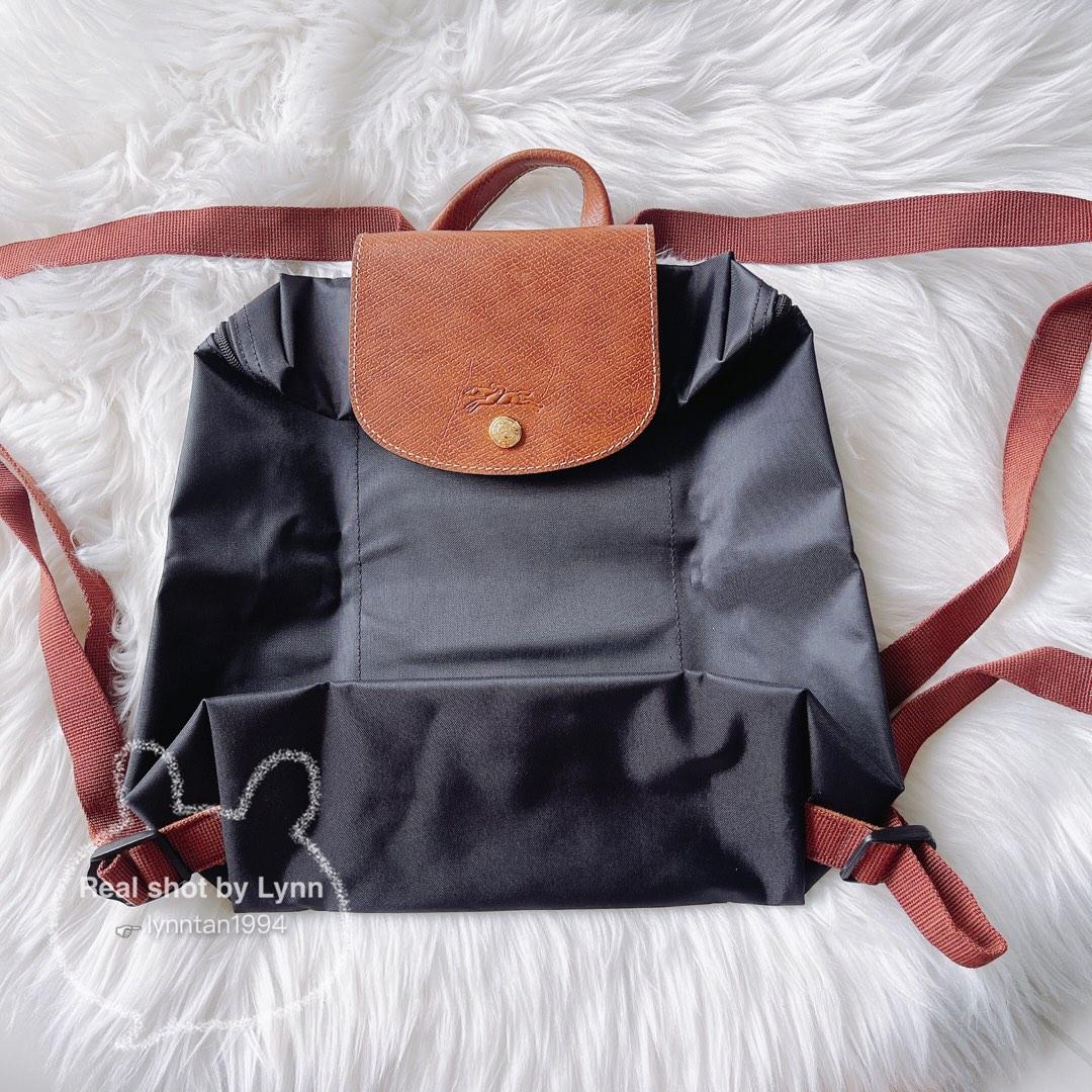 Longchamp le pliage backpack black hot sale