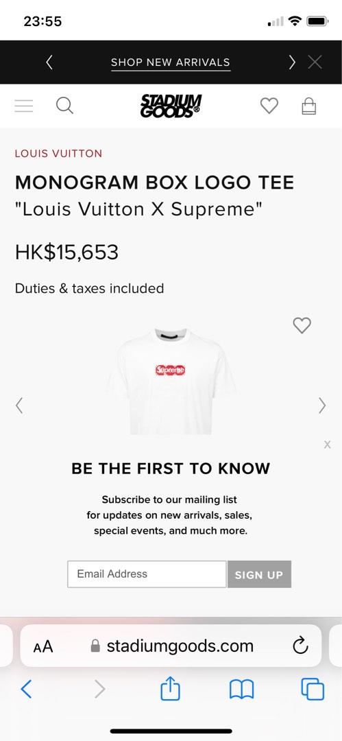 Buy Louis Vuitton Monogram Box Logo Tee Louis Vuitton X Supreme - Stadium  Goods