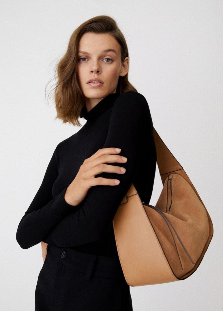 Mango Leather baguette bag