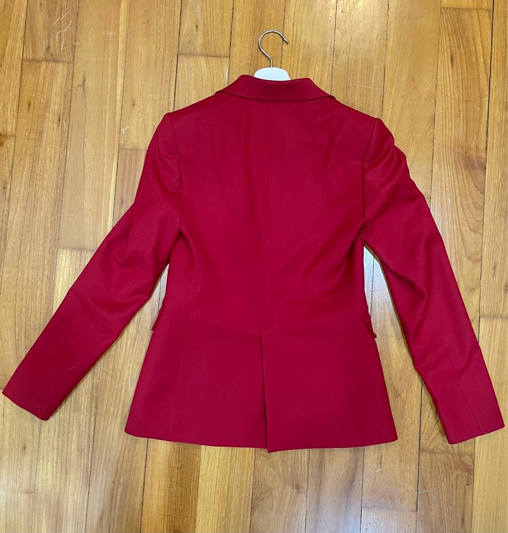 Massimo Dutti Slim Cut Red Jacket