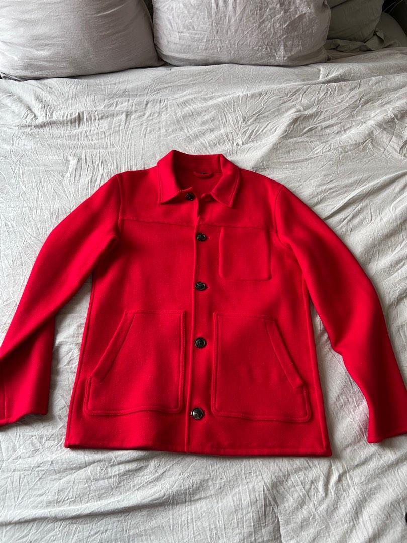 Men s Small Bonobos Red Wool Jacket Men s Fashion Coats Jackets and Outerwear on Carousell