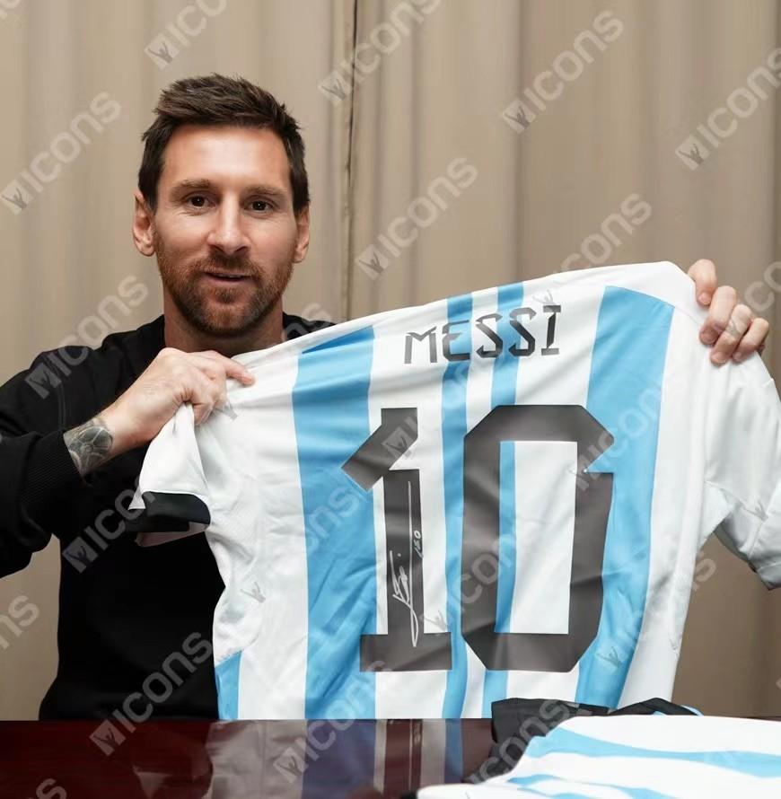 Lionel Messi Argentina Signed Jersey World Cup 2022 - Tagotee