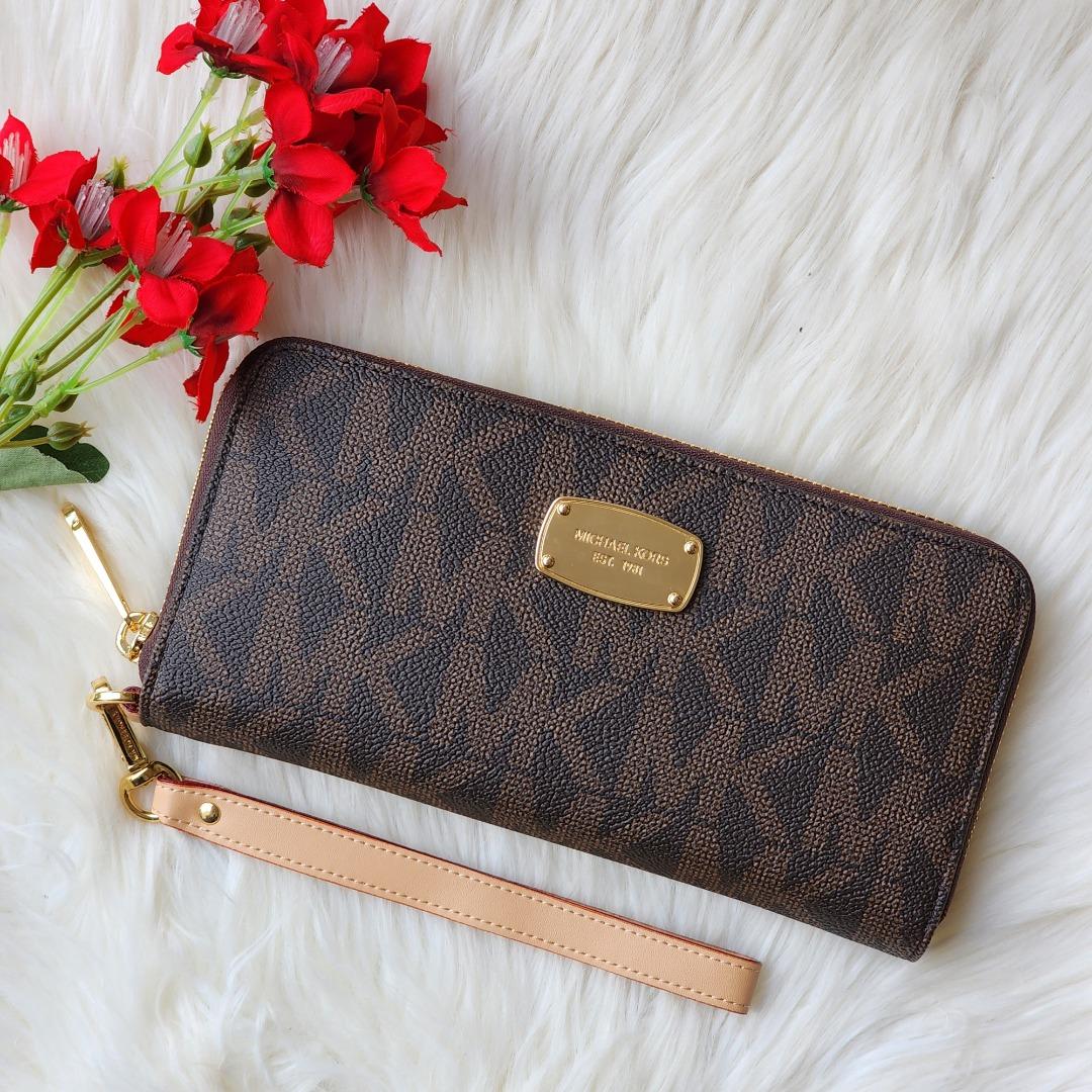 Michael Kors Jet Set ZA Continental Wallet Brown
