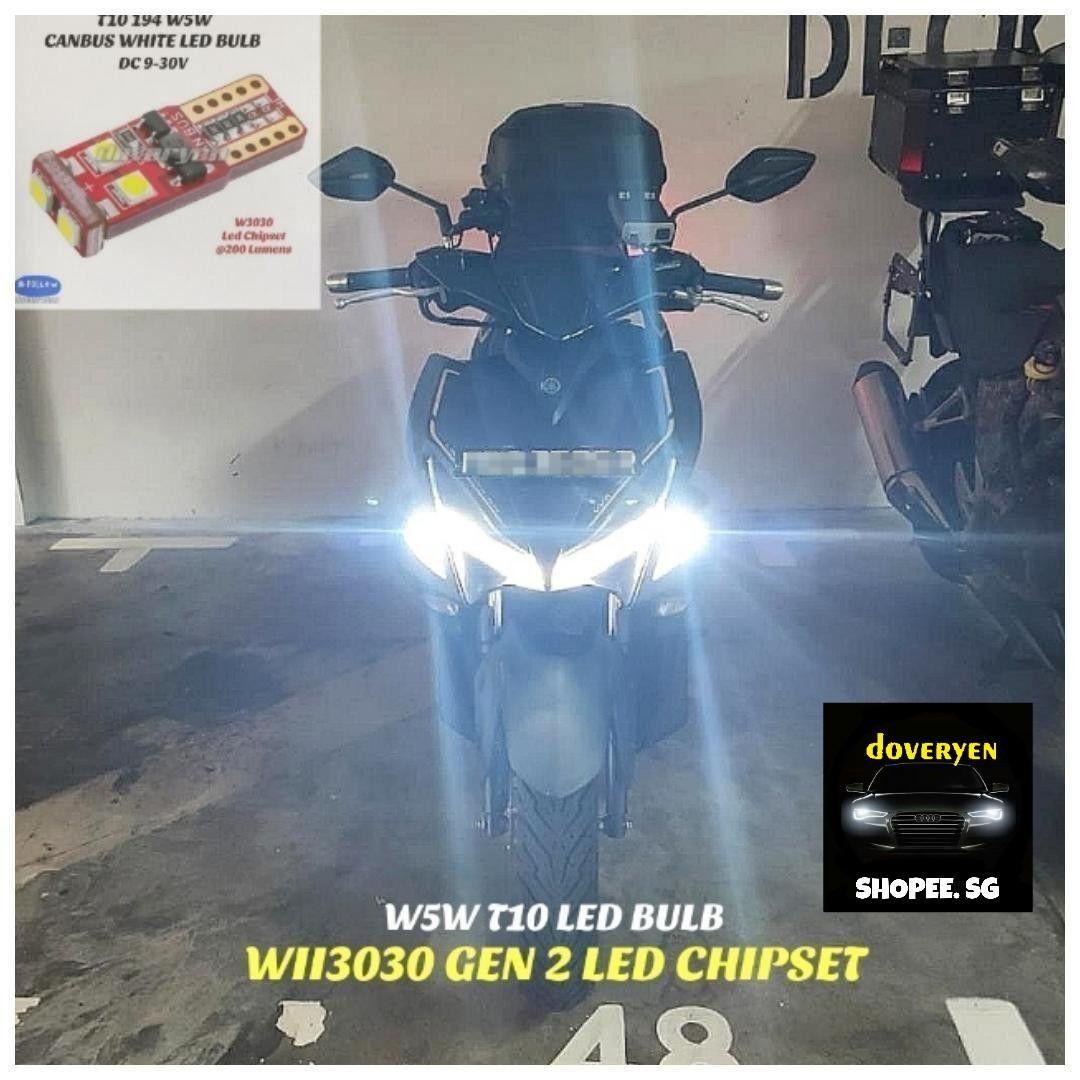 Motorcycle T10 W5W 501 LED Bulb - Pole Light / Parking Light / Plate Light  -💡 WII3030 Gen 2 LED Chip - Built-in Constant Current - Guaranteed Ultra  Bright & Satisfaction, Motorcycles, Motorcycle Accessories on Carousell
