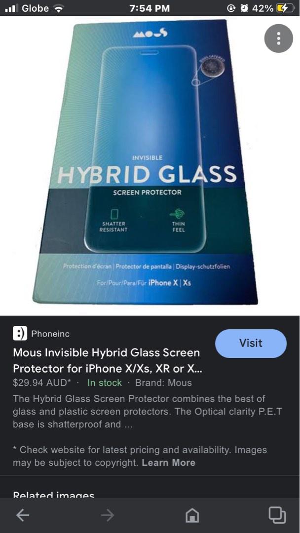 Mous Glass Screen Protector for iPhone XS Max (Category: Other Mobile & Gadget Accessories) located in Baguio. Submitted by BreezyRainShop (Listing ID 1187571146, Image 2). Description: 🍎Mous Glass Screen Protector Compatible for: iPhone Xs Max 📍Mall pullout from abroad 📍EXPECT MINOR FLAWS on the packaging. ✅The screen protector is not affected. 📍Kindly browse the pictures carefully before placing your order. 📍Bawal po sa maselan🙂 📍Actual 