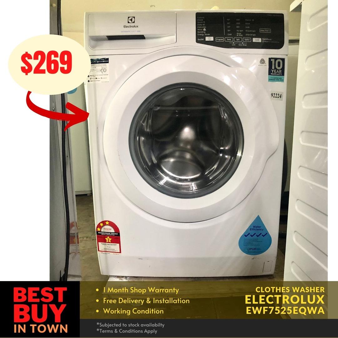 MUST BUY! ELECTROLUX 7.5KG FrontLoad Washing Machine EWF7525EQWA