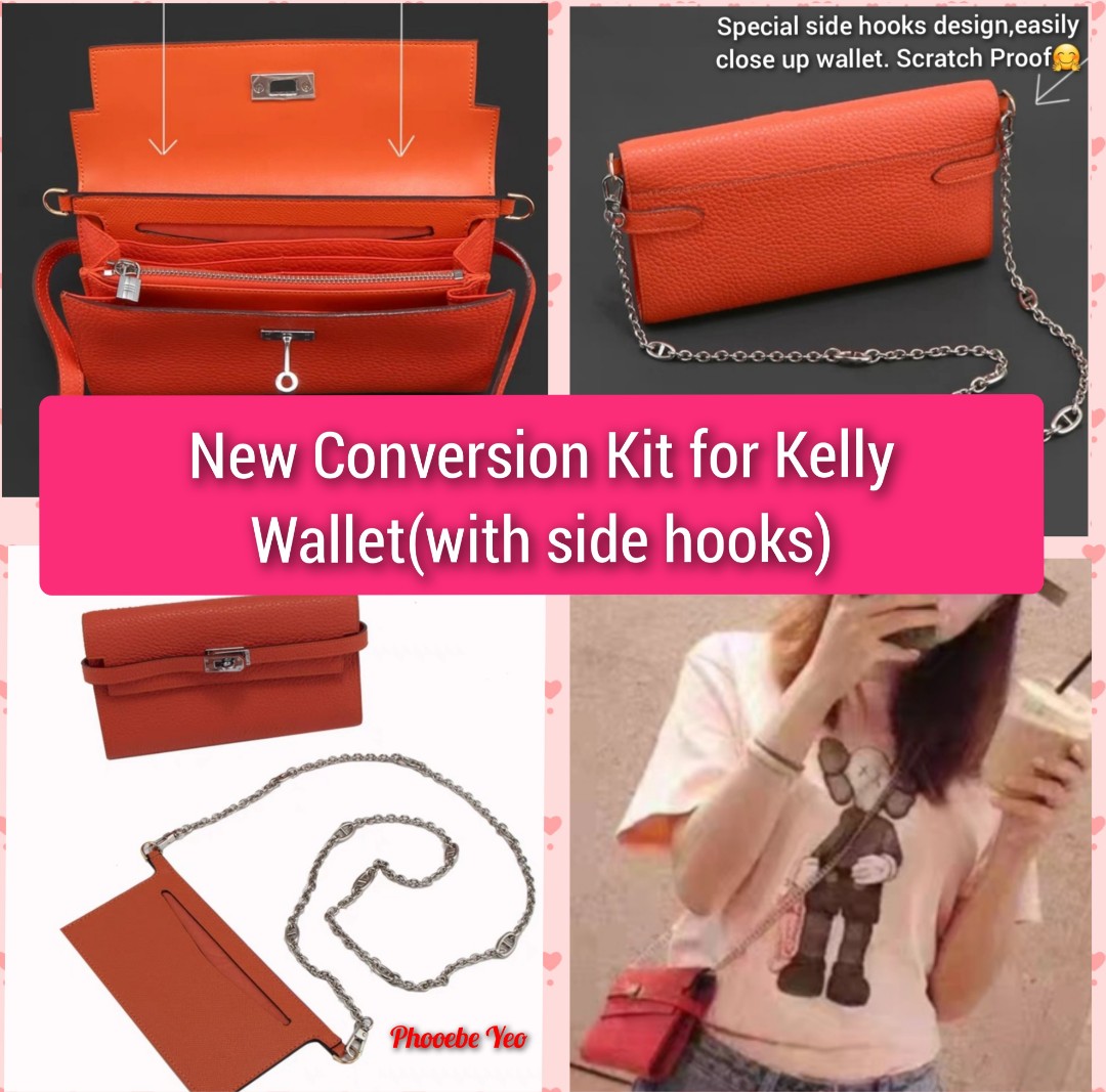 New Conversion Kit for Kelly Wallet(with side hooks), Luxury, Bags & Wallets  on Carousell