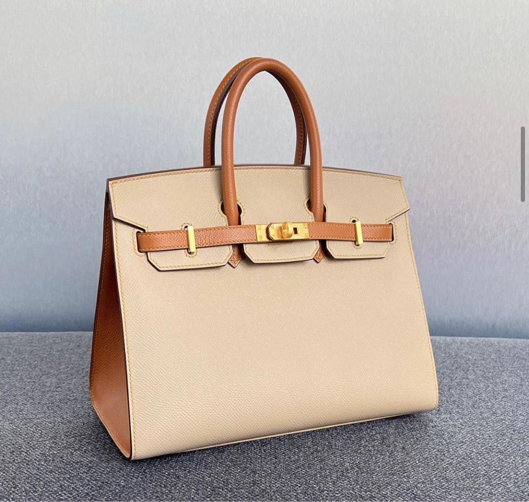 Hermes Birkin 25 Gold Epsom PHW, Luxury, Bags & Wallets on Carousell