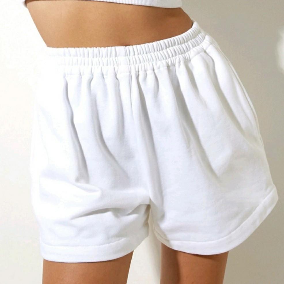 White sweatpant outlet shorts