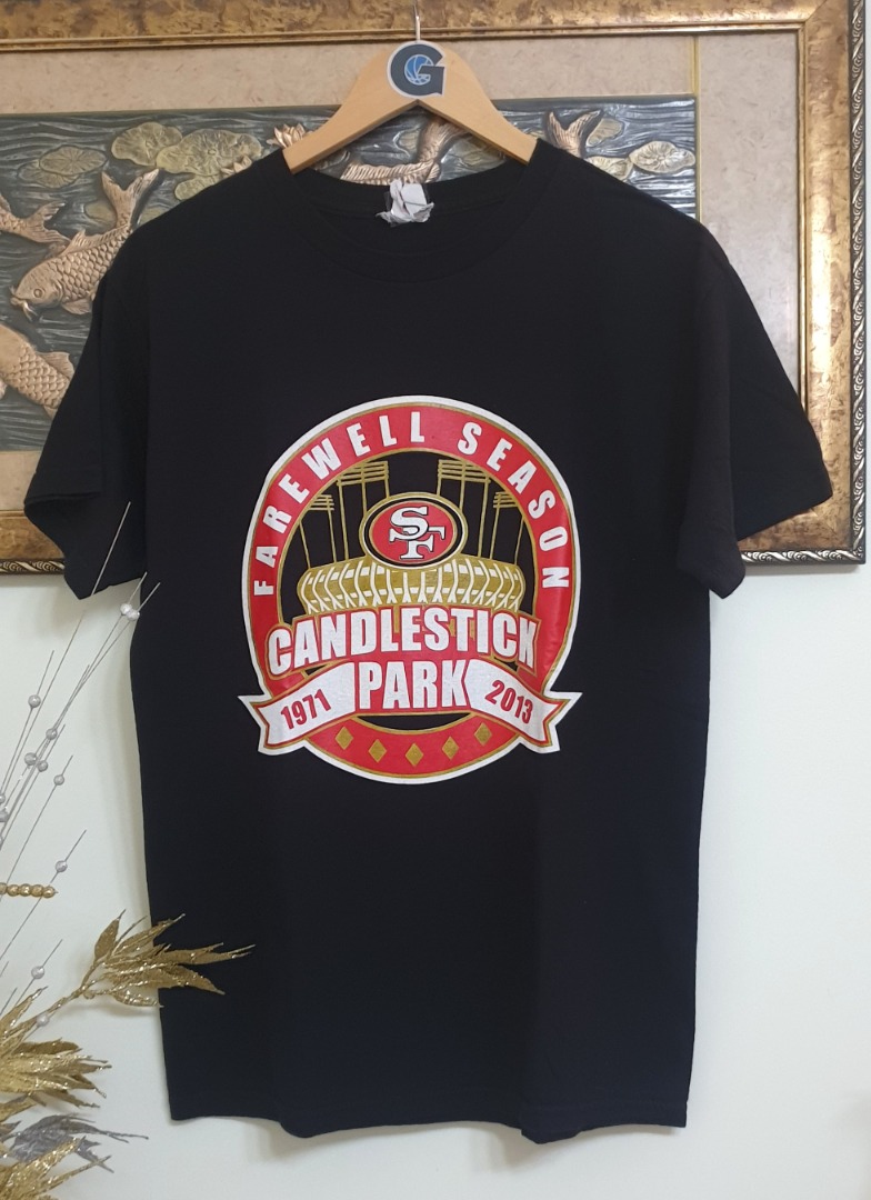 NFL San Fransisco 49ners Farewell Season Candlestick Park black shirt