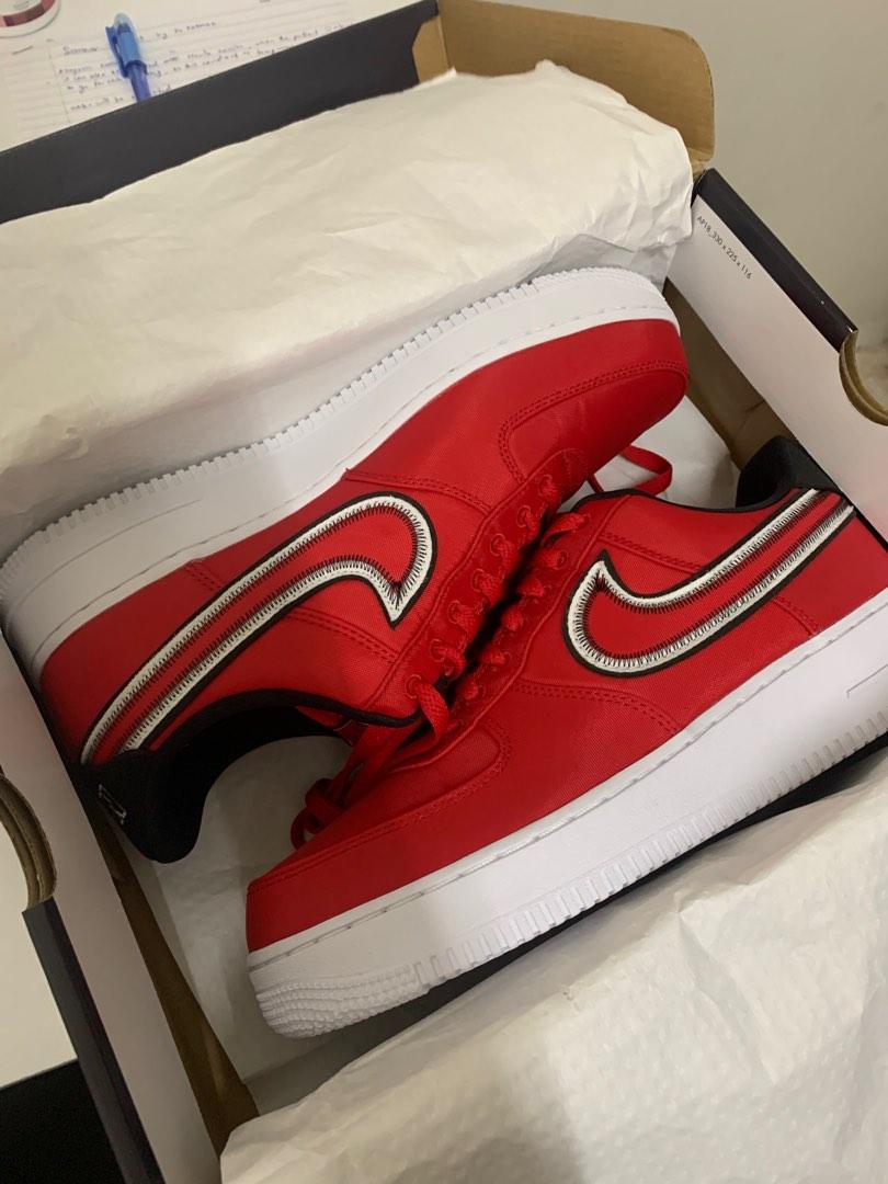 Nike Air Force 1 Reverse Stitch NBA University Red Men s Fashion