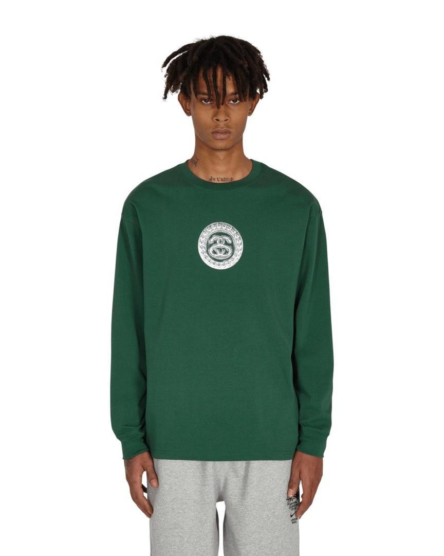 nike stussy green long sleeve