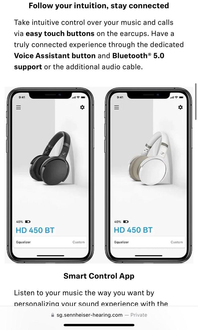 Sennheiser hd sales 450bt buttons