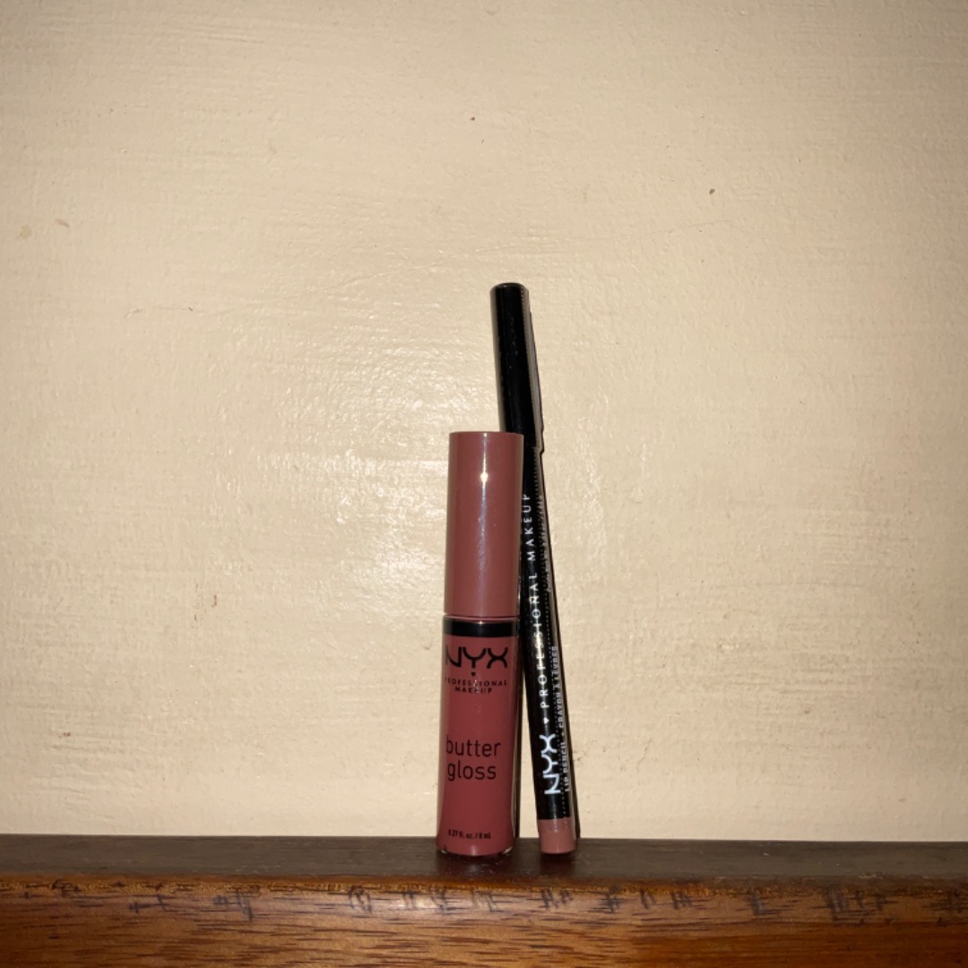 Nyx Butter Gloss and Lip Liner Bundle in Praline and Nude Truffle, Beauty & Personal Care, Face