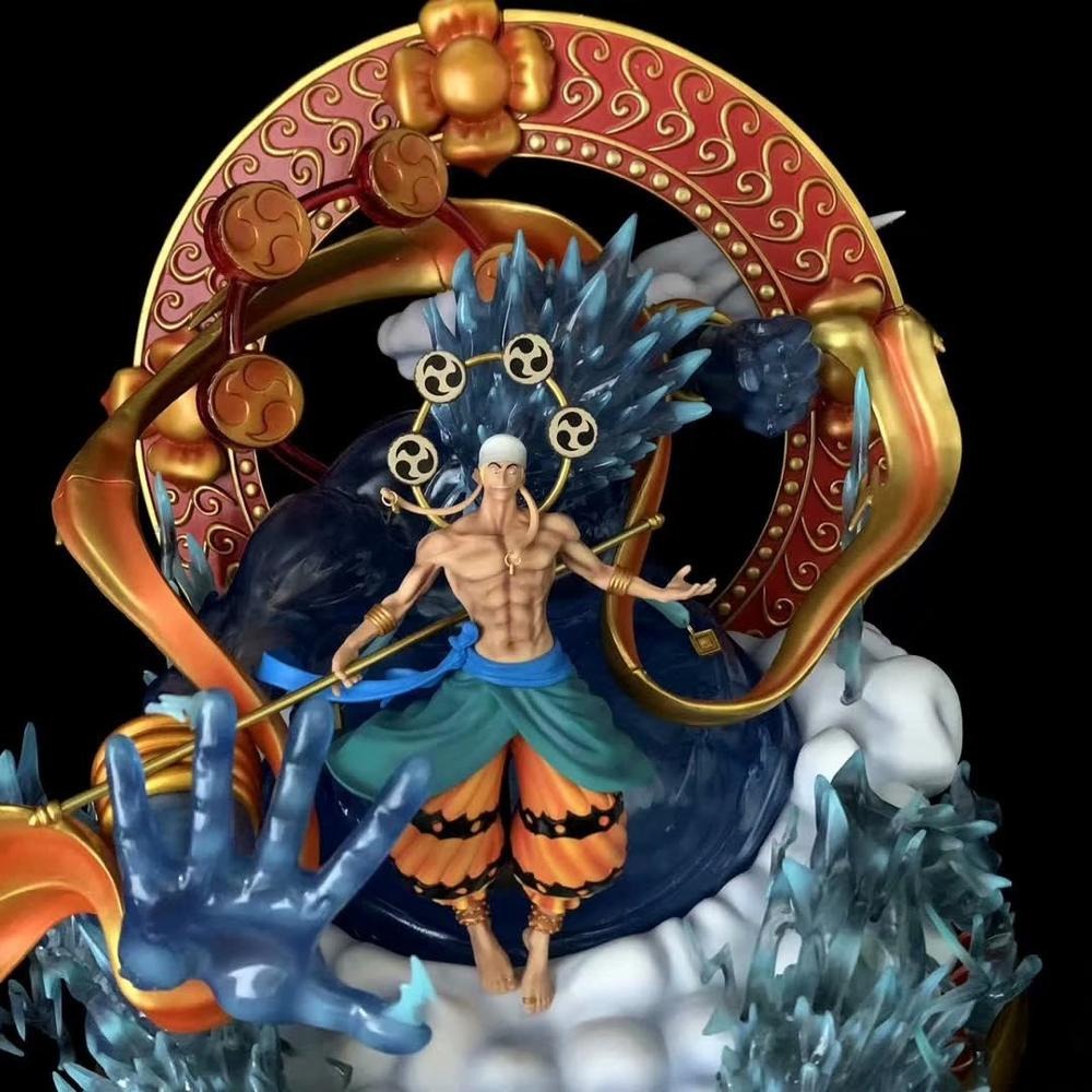 One Piece Enel black Pearl action figure LED light model toys statue ...