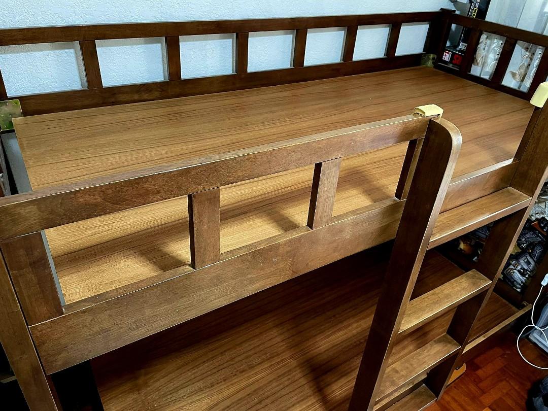 Picket and Rail Bunk Bed, Furniture & Home Living, Furniture, Bed