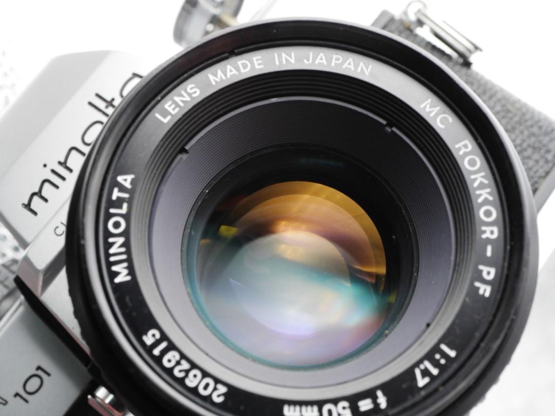【完動品】MINOLTA SRT101 & ROKKOR 50mm f1.7 Minolta SRT101 + MC Rokkor-PF 1:1.7 50mm PRO Serviced] Minolta SRT
