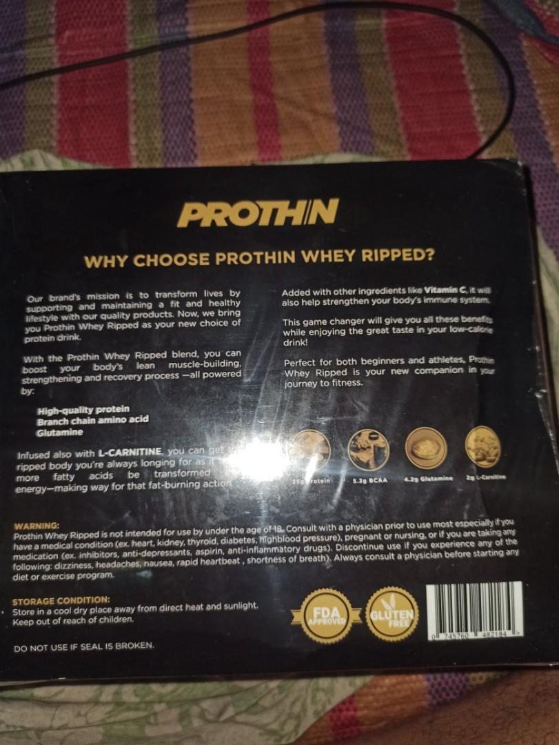 PROTHIN WHEY PROTEIN 60 SERVINGS, Health & Nutrition, Health ...