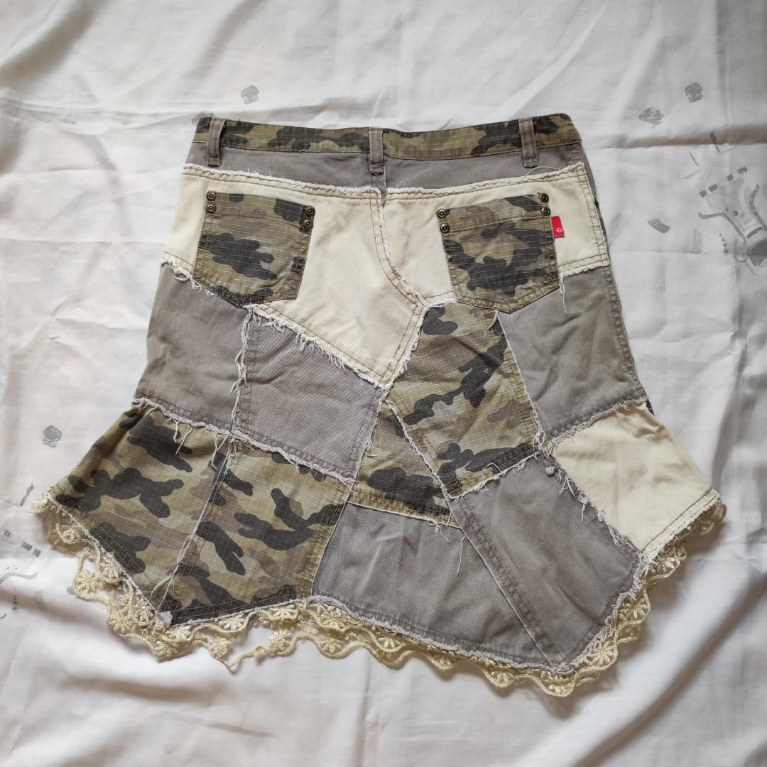 Camouflage online patchwork skirt