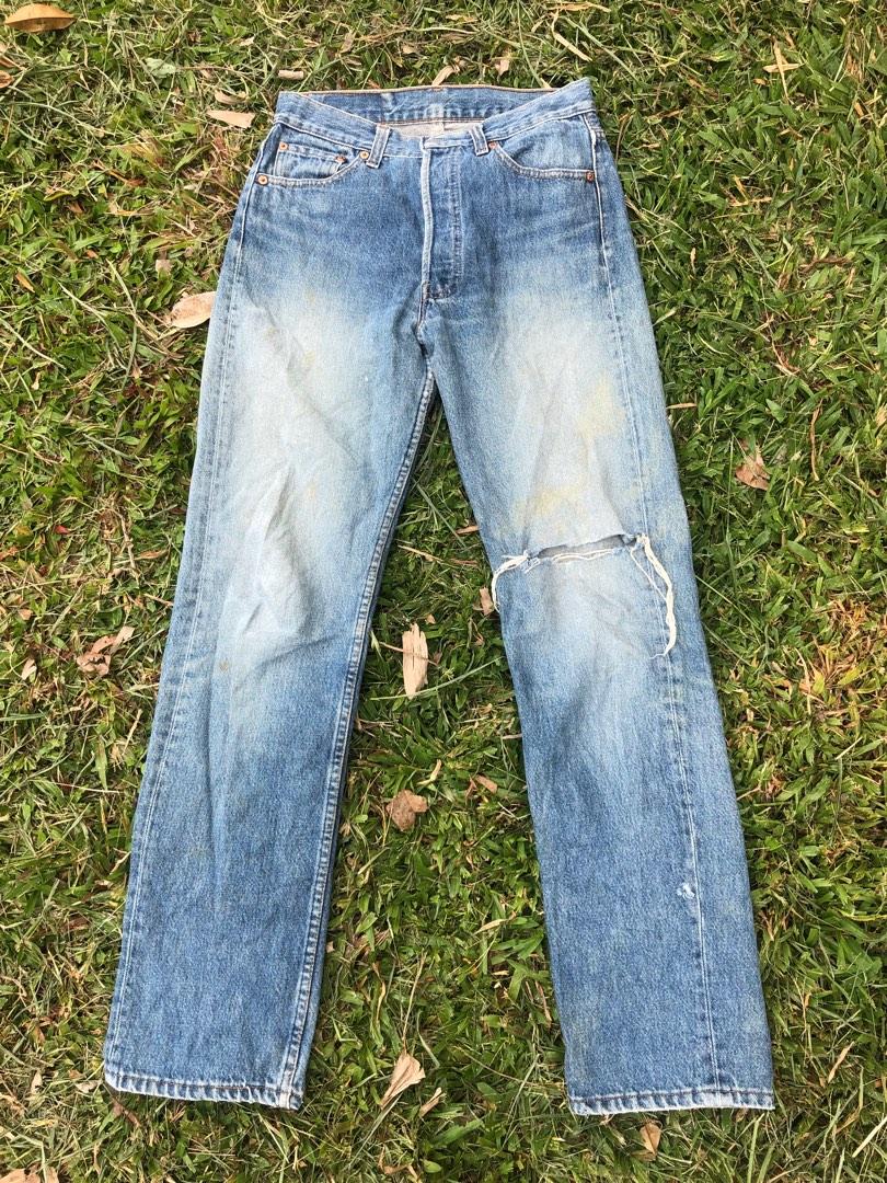 Ripped Vintage 90s Levis 501 Usa Jeans