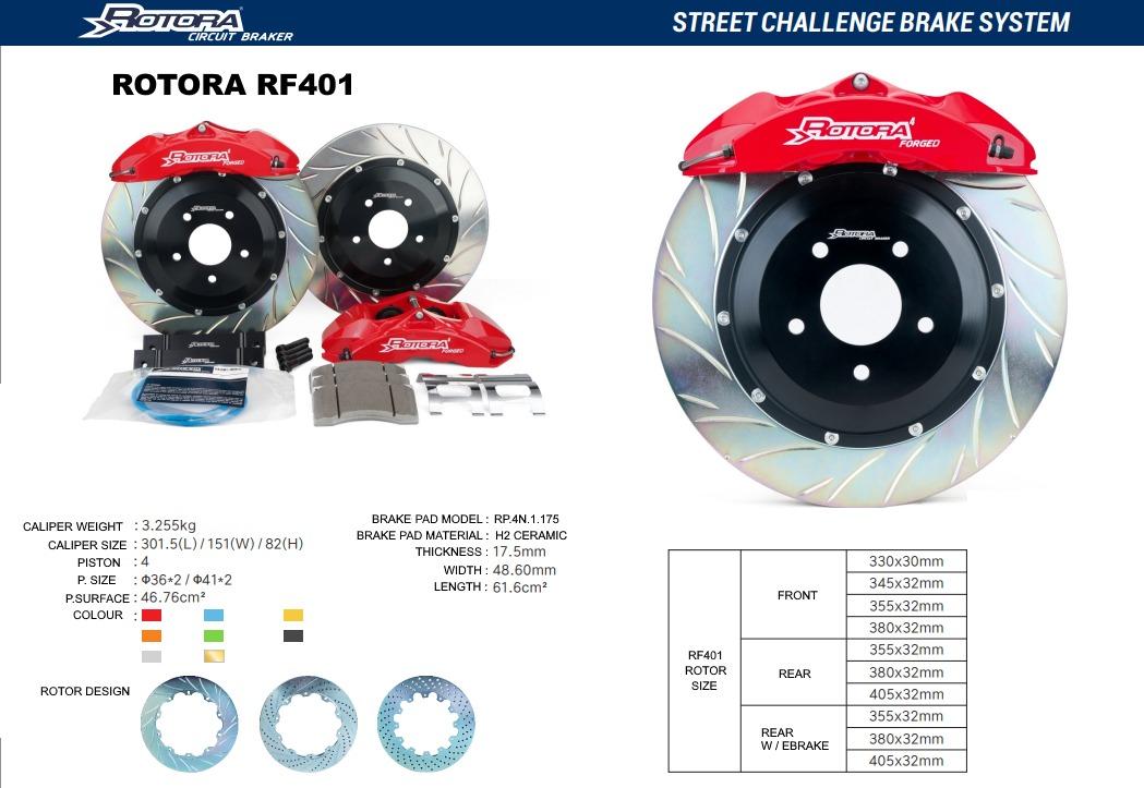 Rotora Lightweight Performance Brake kit Brake System 6pot 4pot