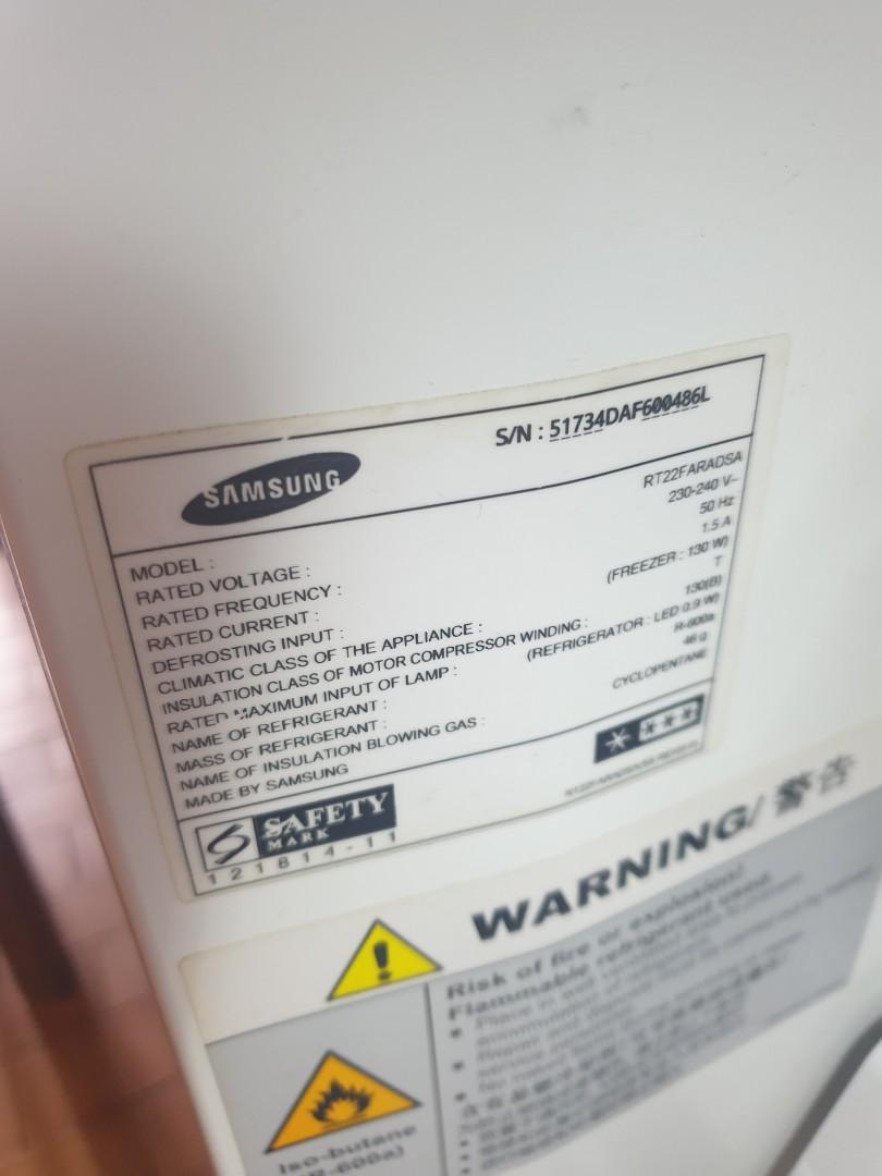 Samsung refrigerator energy saving 4 ticks, TV & Home Appliances