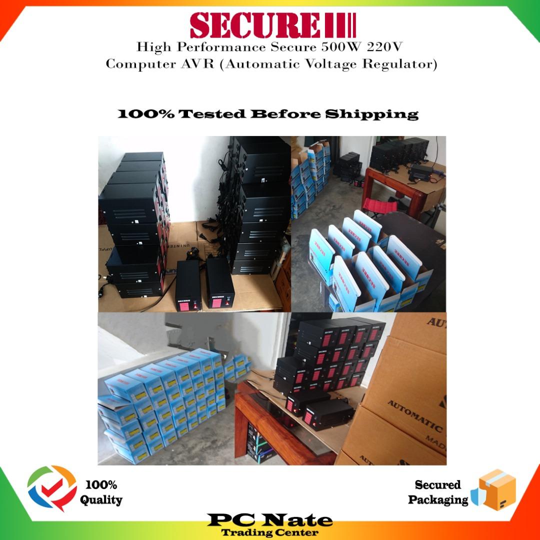 Secure AVR 500Watts 3x220V Output (Original Secure) (Category: Cables & Adaptors) located in Manila. Submitted by pcnate (Listing ID 1187564776, Image 3). Description: AVR (AUTOMATIC VOLTAGE REGULATOR), SECURE BRAND, 3x 220 Volts, 500W 👉 Model: Secure AVR 👉 Automatic Voltage Regulator 👉 Solid state electronic device 👉 220V AVR 👉 500 Watts 👉 Max Capacity: 50VA 👉 Fuse: 5A 👉 Socket: 3x 220V 👉 Compact powder coated metal case 👉 Affordable h