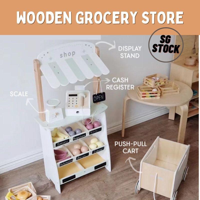 Kids wooden grocery store sale