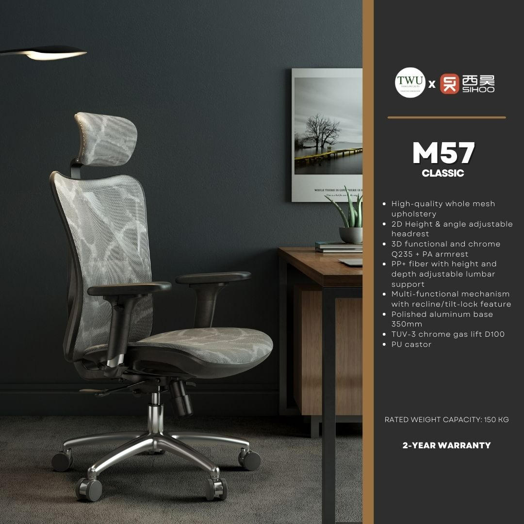 Sihoo M57 Ergonomic Chair WFR (with built-in footrest)