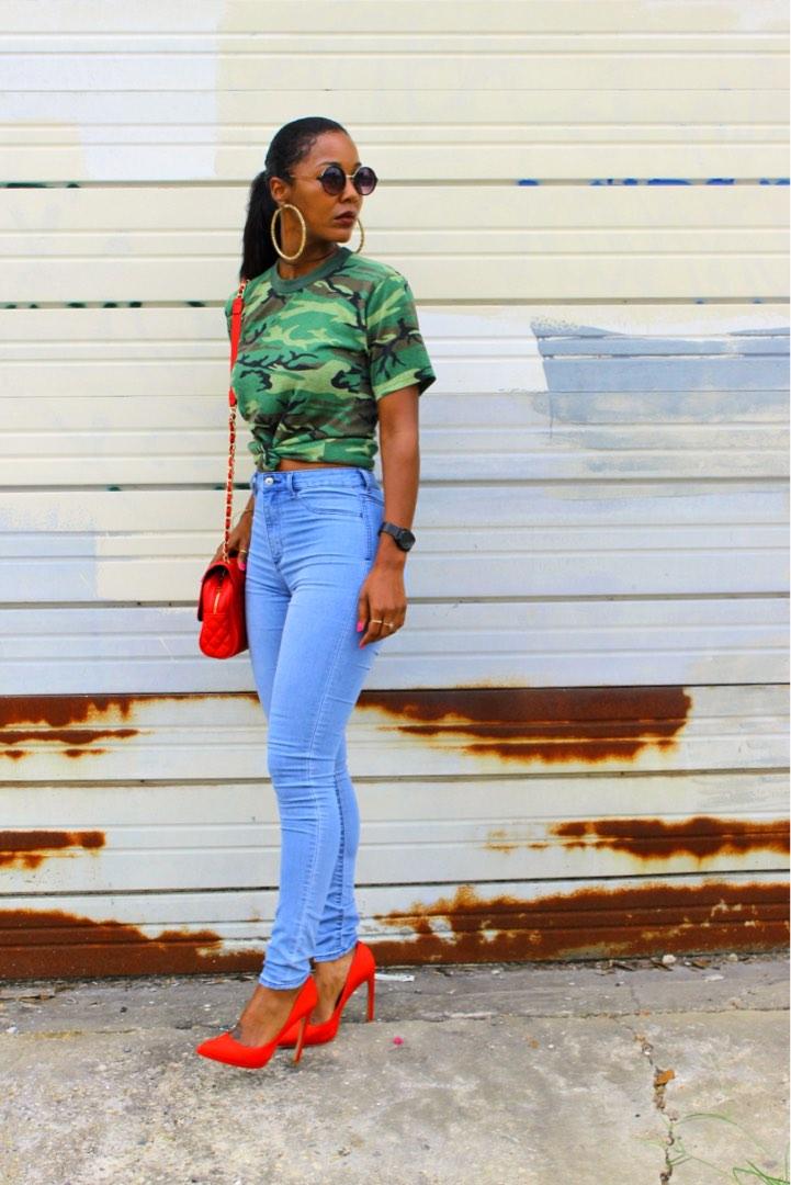 Red shop heels style