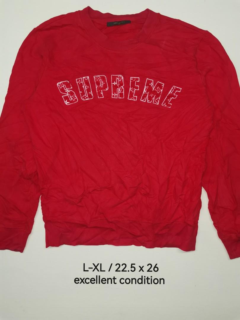 supreme x louis vuitton, Sweaters, Supreme X Louis Vuitton Arc Logo  Crewneck