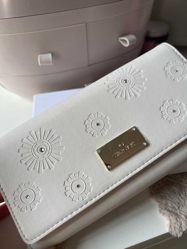 Swarovski travel wallet with wrist handle, Women's Fashion, Bags