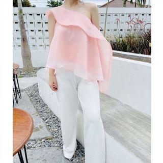TOP ORGANZA SABRINA PINK