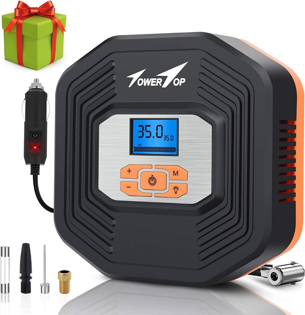 TowerTop Digital Tyre Inflator, Portable Air Compressor Pump ...