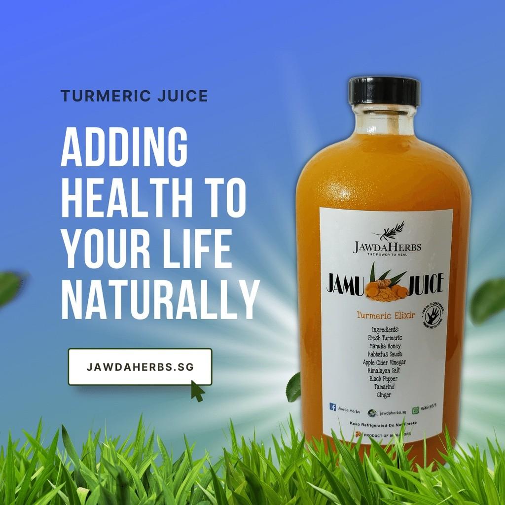 Turmeric Juice with Apple Cider Vinegar Homemade Asam Kunyit, Food